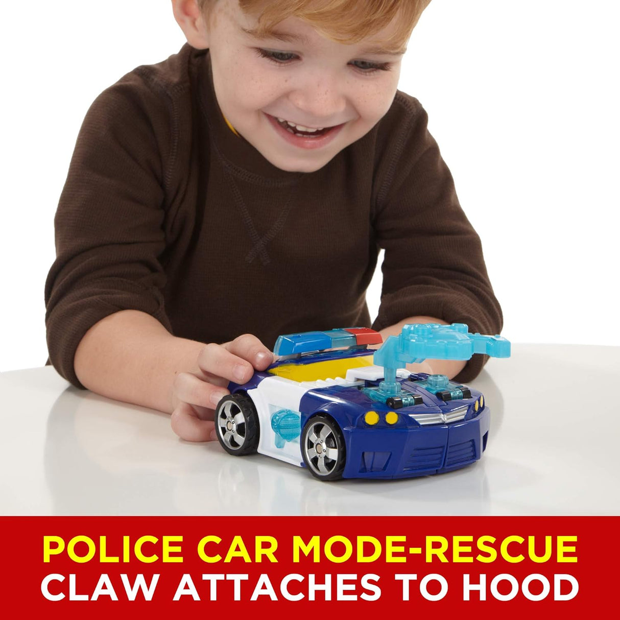 Figura de Playskool Heroes Transformers Rescue Bots Energize Chase the Police-Bot