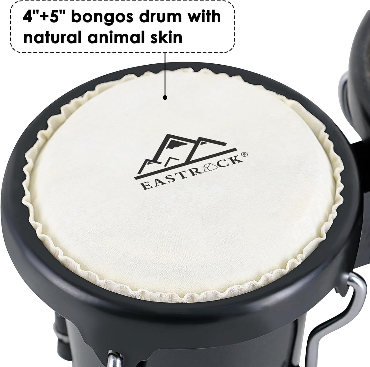 Bongós EASTROCK 4" y 5" | Afinables | Madera | Color Negro