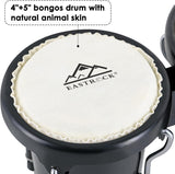 Bongós EASTROCK 4" y 5" | Afinables | Madera | Color Negro