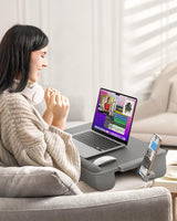 SAIJI Escritorio de Regazo Acolchado GX3-1-G para Notebook hasta 17"