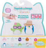 Squish-a-longs Paquete de 8 Mini-Squish de 1 pulgada con 2 accesorios, anillo y guía de coleccionista