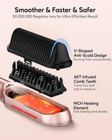 Terviiix Frizz Buster Ionic – Cepillo Alisador de Cabello Rose Gold Dual Voltage