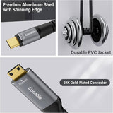 Cable USB C a Mini HDMI de 3 mts, (no HDMI), 4K a 60Hz, USB tipo C a Mini HDMI