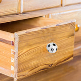 Set de 4 Perillas de Cerámica con Diseño de Balón de Fútbol para Muebles Infantiles