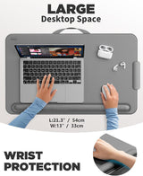 SAIJI Escritorio de Regazo Acolchado GX3-1-G para Notebook hasta 17"