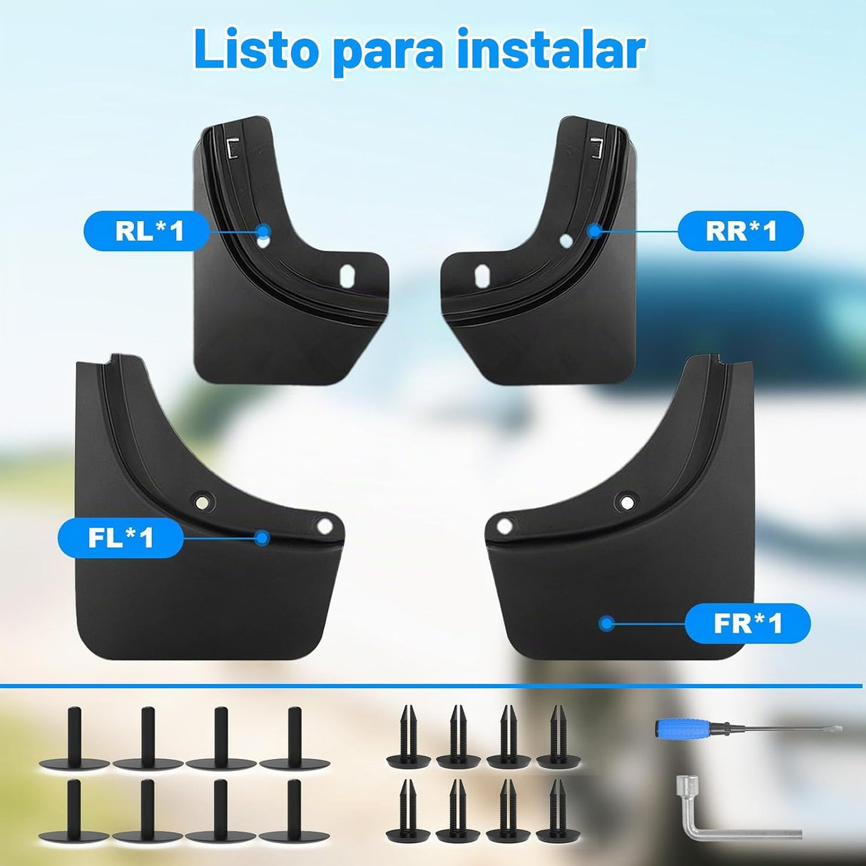 Guardabarros SIGLIN para Tesla Model Y Juniper 2025-2026 – Set 4 Piezas