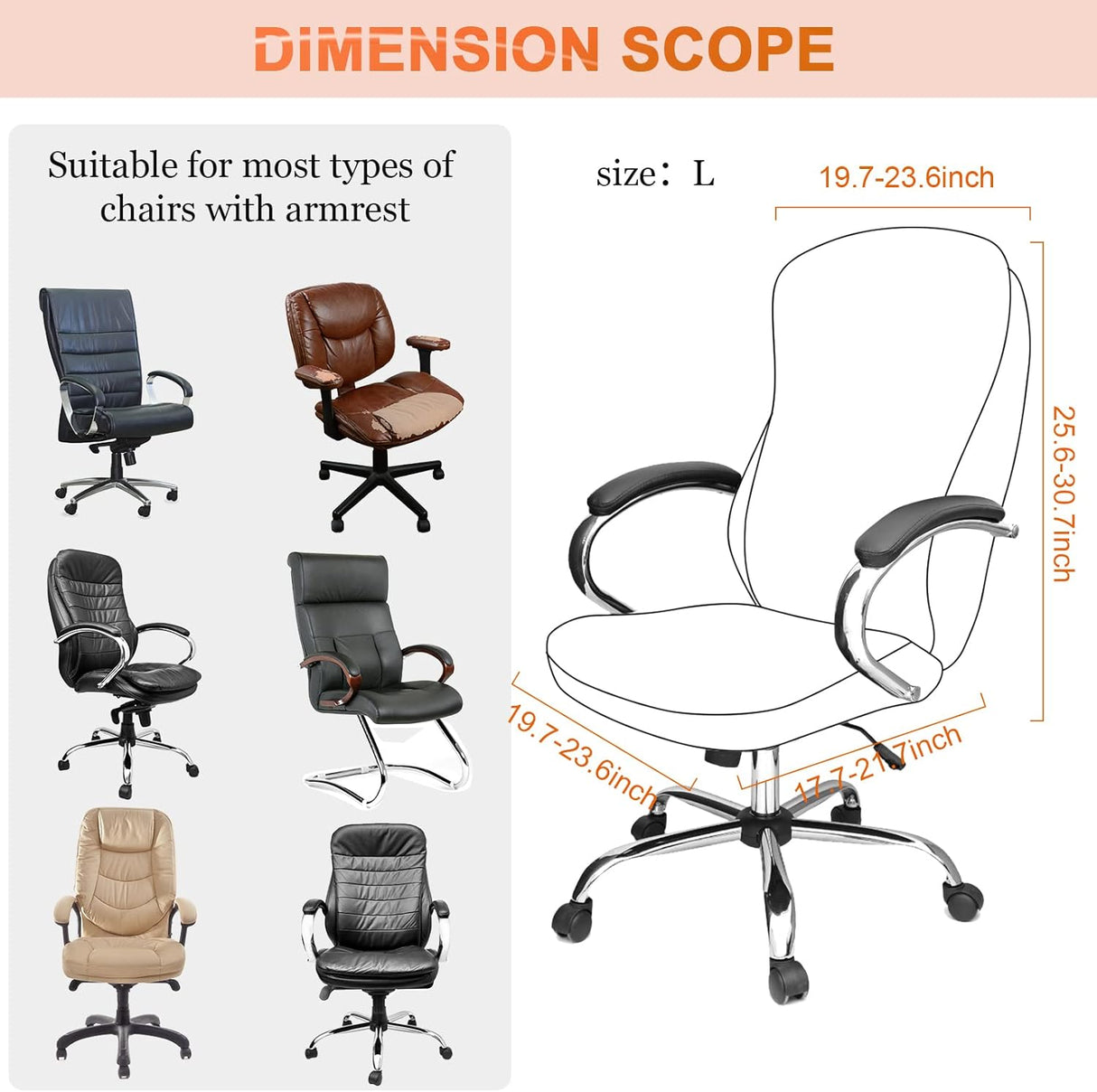 Tatuo 3 piezas de fundas para silla de oficina y computadora Rosa