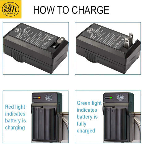 BM Premium 2 Baterías EN-EL15C de Alta Capacidad + Cargador para Cámaras Nikon