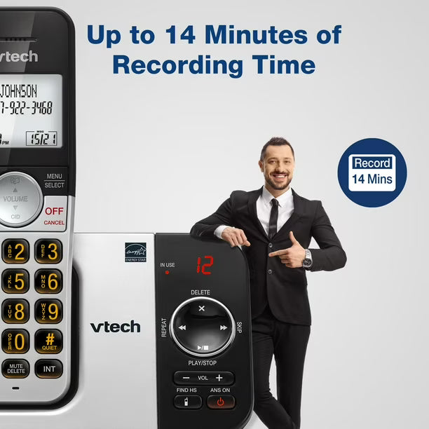 Teléfono inalámbrico VTech VG232-2 con contestador automático 2 auriculares 110V
