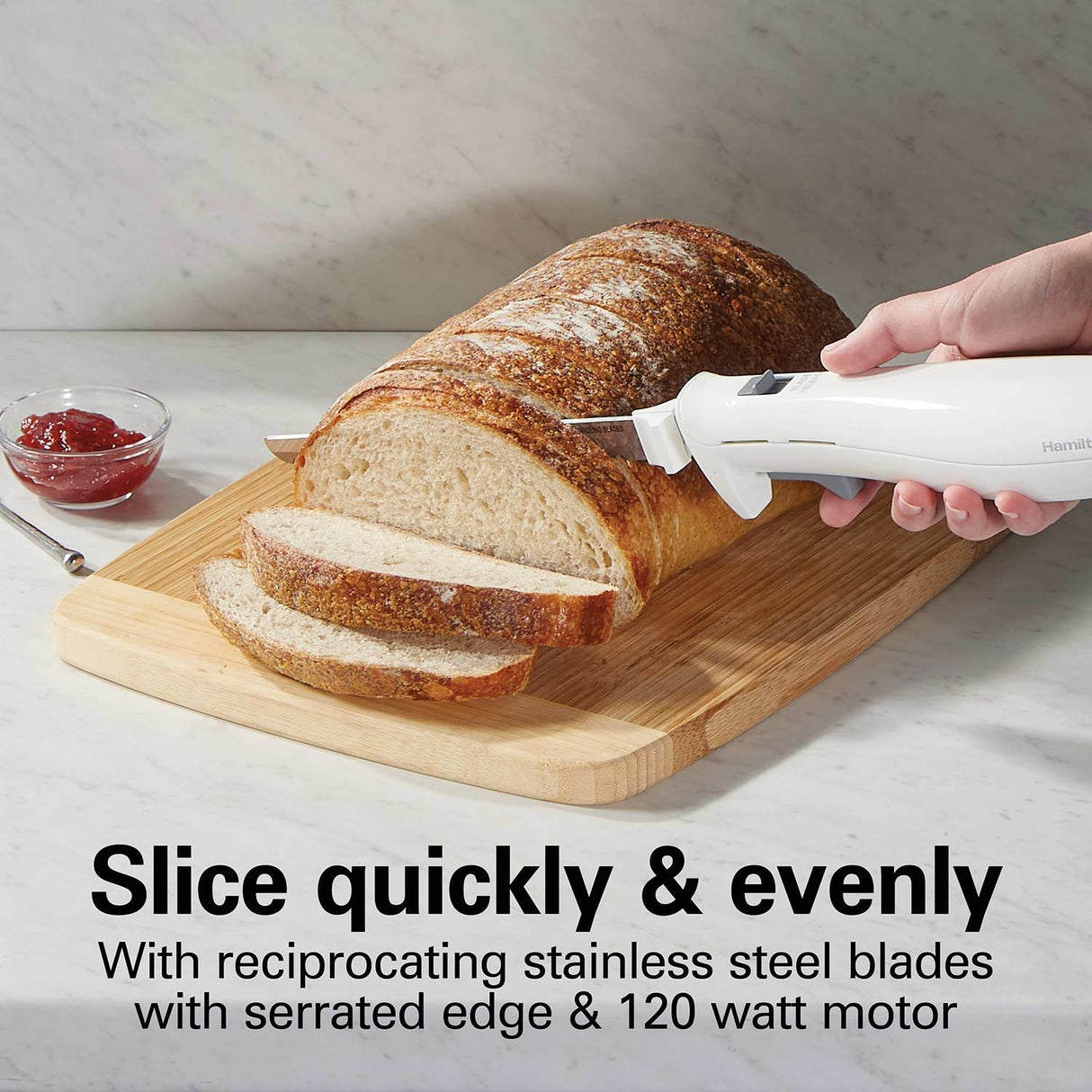 Cuchillo Eléctrico Hamilton Beach 74251 con Tenedor y Estuche – 120V