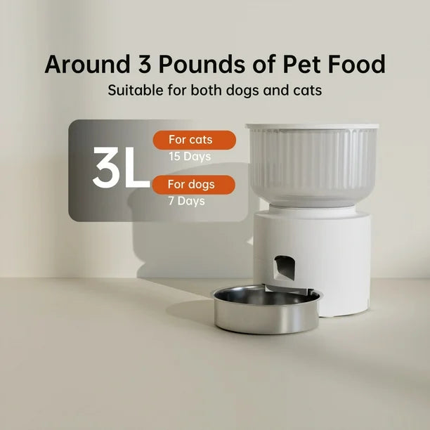 Dispensador automático de alimentos para mascotas Gato o Perro