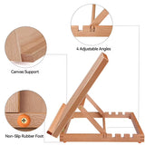 Miratuso Caballete de Mesa A3 de Madera de Haya – Plegable y Ajustable