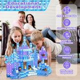 Bloques Magnéticos Castillo Princesa Azul 100 Piezas  | Juego STEM Educativo para Niños y Niñas