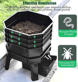 Vermicompostera de 4 Bandejas para Jardín con Ventilación y Grifo