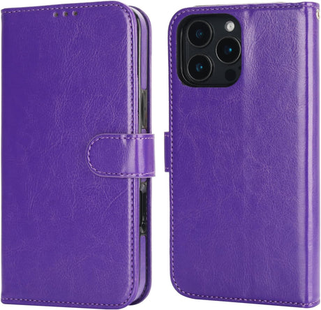 Funda tipo cartera desmontable para iPhone 16 Pro Max con bloqueo RFID