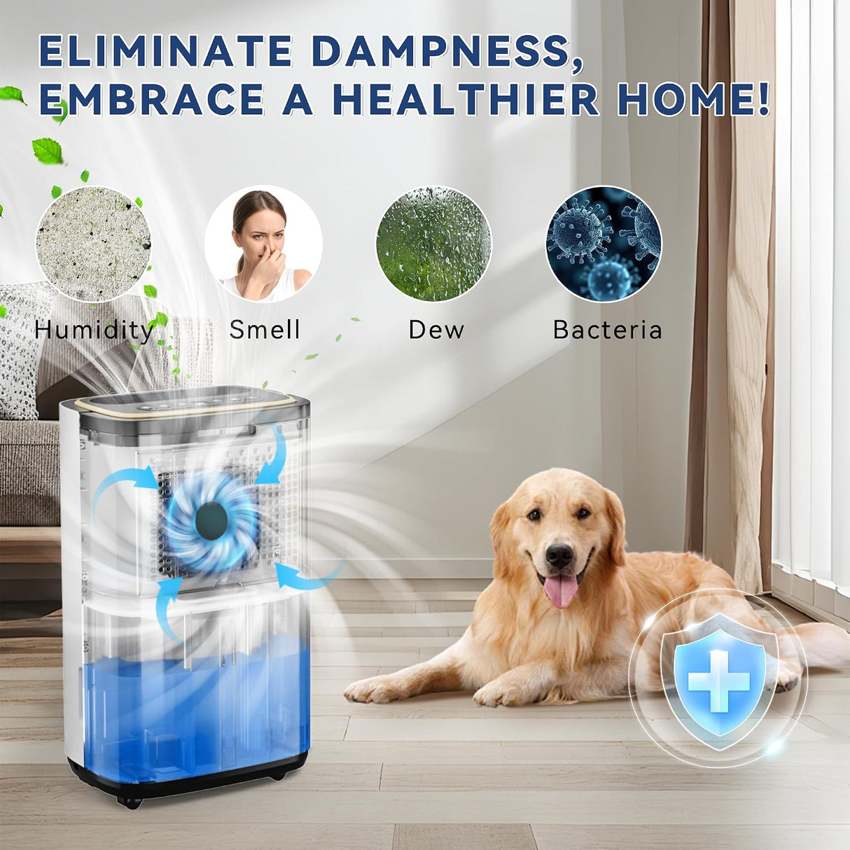 Huashong DML-C10A130P Deshumidificador 23,7 Litros, 215 W, 115 V – Open Box