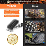 TNTOR – Cepillo para Parrilla con Raspador y Mango Ajustable de 18"
