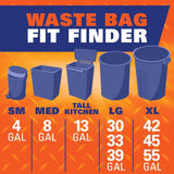 Bolsas de basura altas y resistentes para cocina - 49 kilos, paquete de 90 unidades