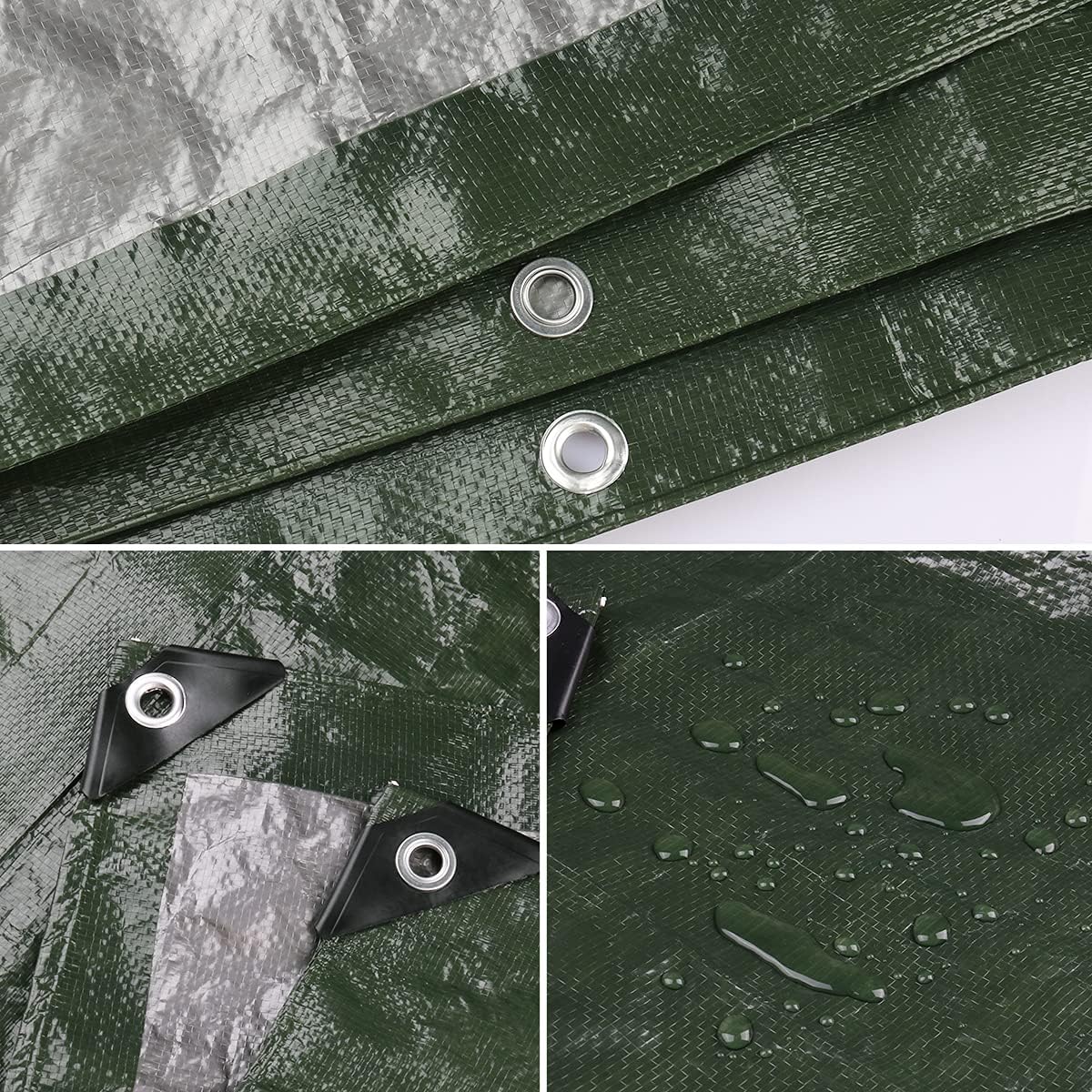 Cubierta de lona impermeable anti-UV con ojales multiusos 2.4 X 2.4 MTS