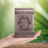 Urna Conmemorativa de Madera Árbol de la Vida para Cenizas 20 in³