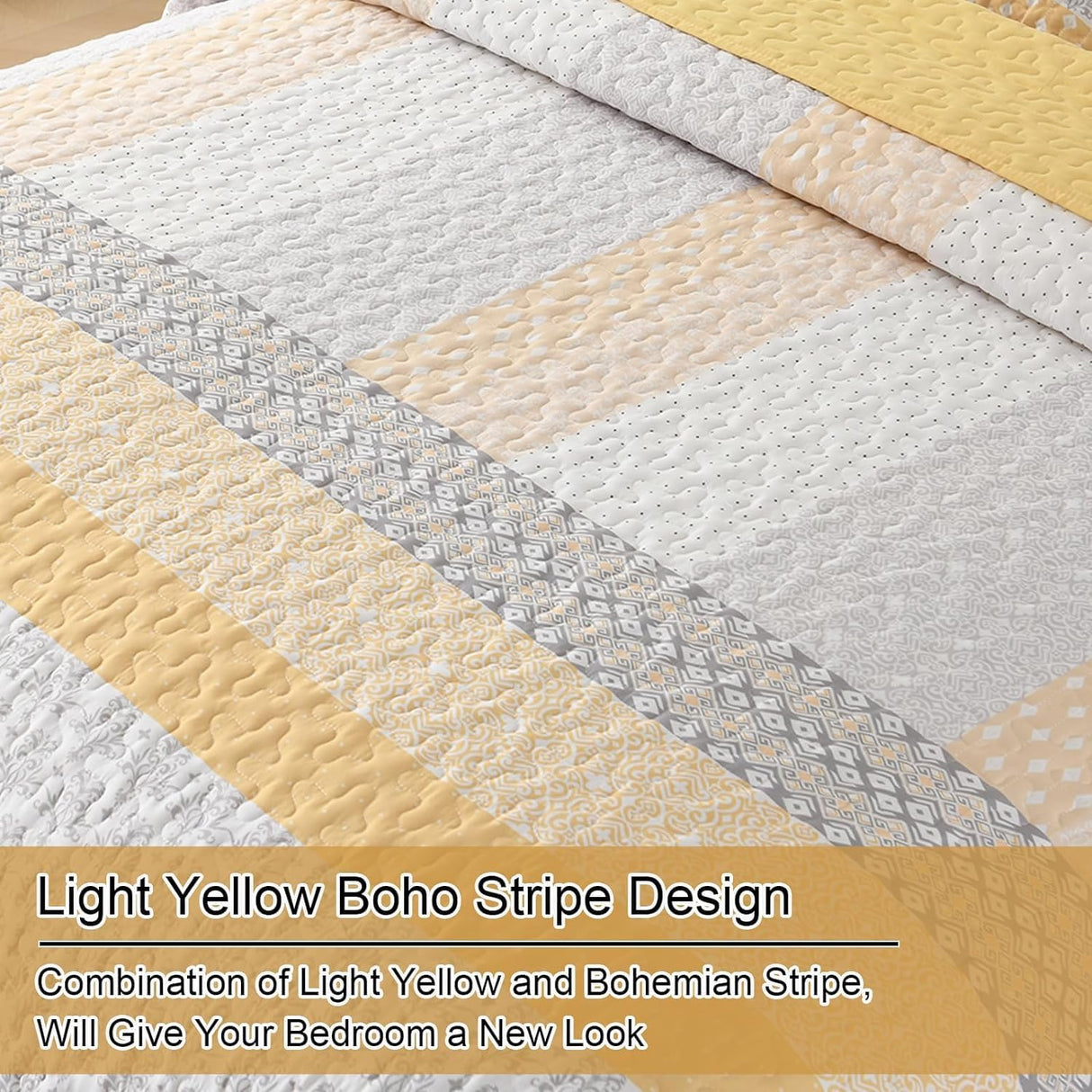 Cubrecama WONGS BEDDING Microfibra Una Plaza | Diseño Boho | Incluye Funda de Almohada