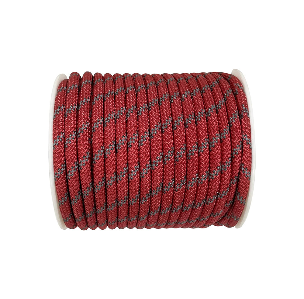 Cuerda Paracord Reflectante Sutekus 5/16" x 130 Pies | Alta Resistencia | Color Rojo