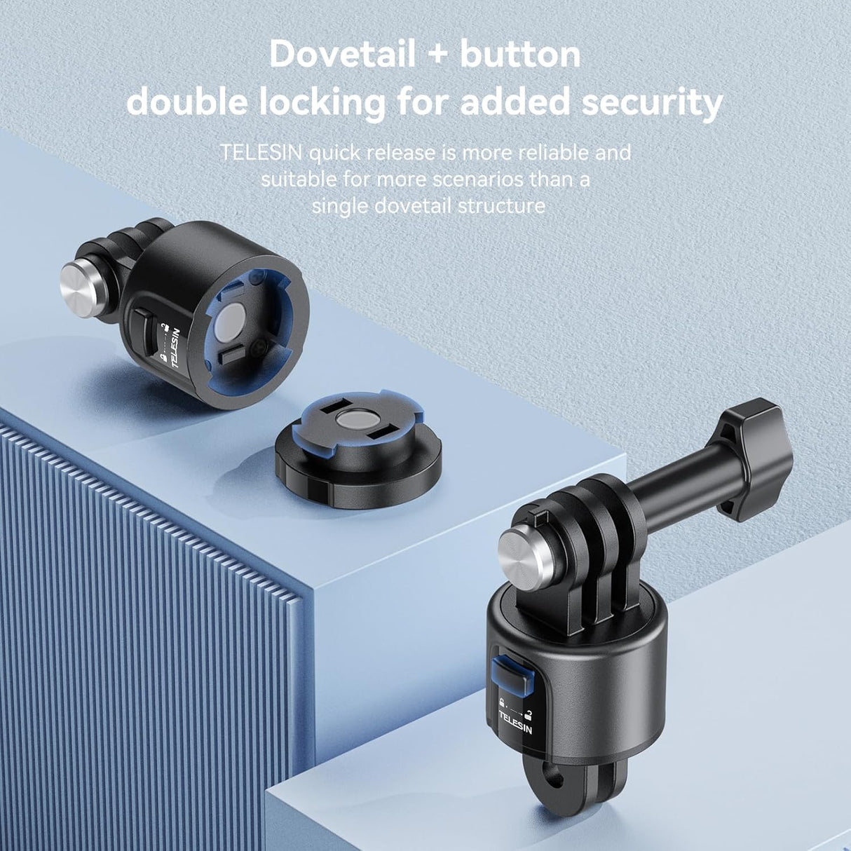 TELESIN Base de adaptador de montaje para accesorios GoPro