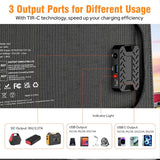 Panel Solar Portátil Plegable SinKeu 40W | Cargador Solar USB QC 3.0 y Salida DC 12-15V