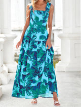 Vestido BTFBM Mujer Sin Mangas con Cuerpo Smocked