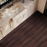 Dureidos Piso Vinílico Autoadhesivo Tipo Madera Café Oscuro – Pack 2 Rollos 2,1 m²