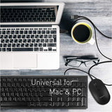 Mouse Óptico USB Macally DYNAMOUSE | 2400 DPI | Diseño Ambidiestro | Color Negro