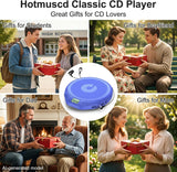 Gueray H-01 Reproductor de CD Portátil Discman con Audífonos y Anti-Salto