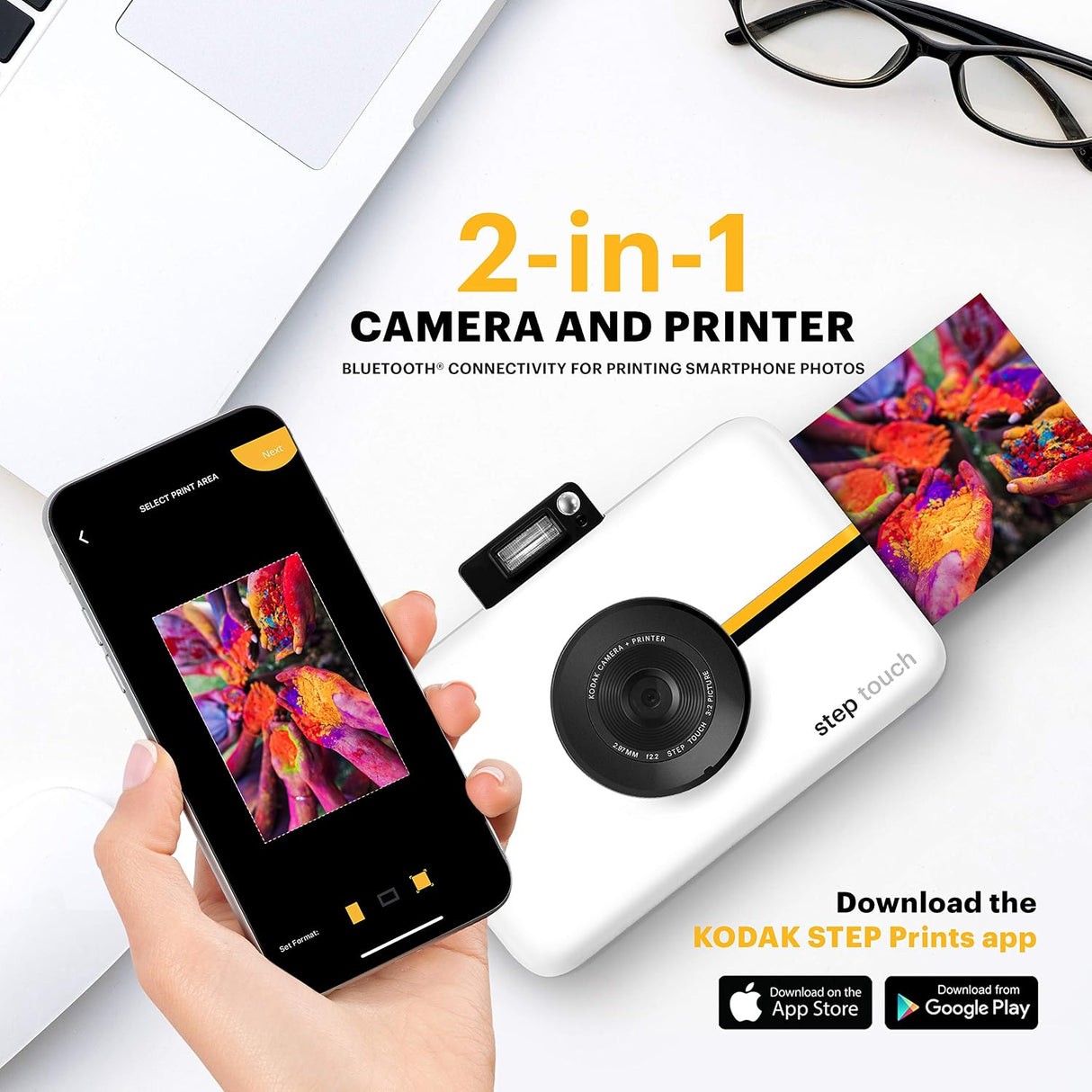 KODAK Step Touch 13MP – Cámara Digital e Impresora Instantánea con Pantalla Táctil