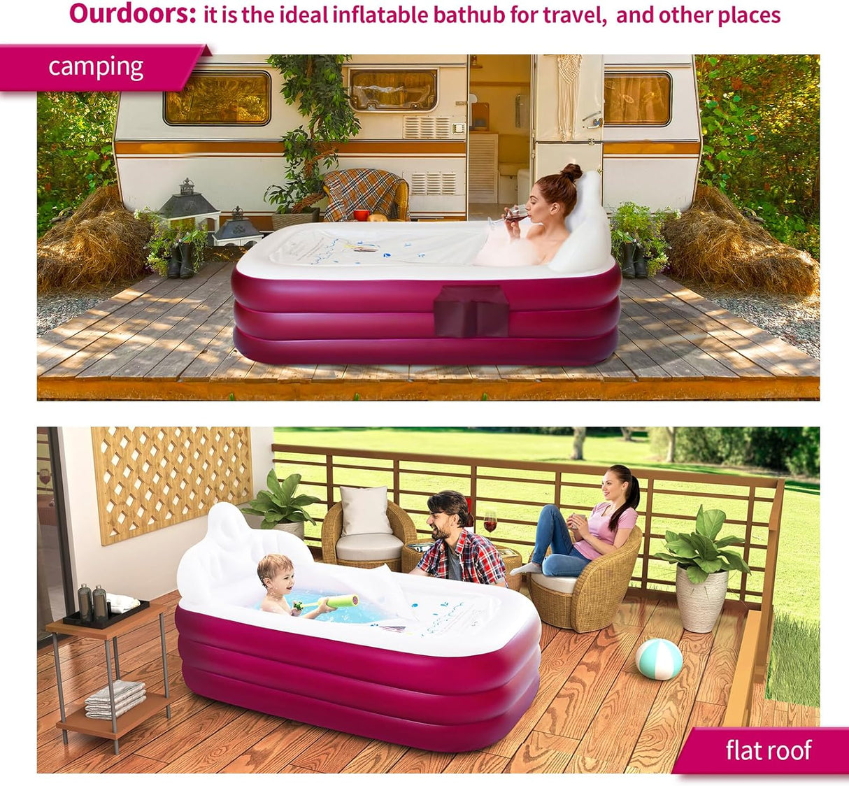 Bañera portátil Inflable