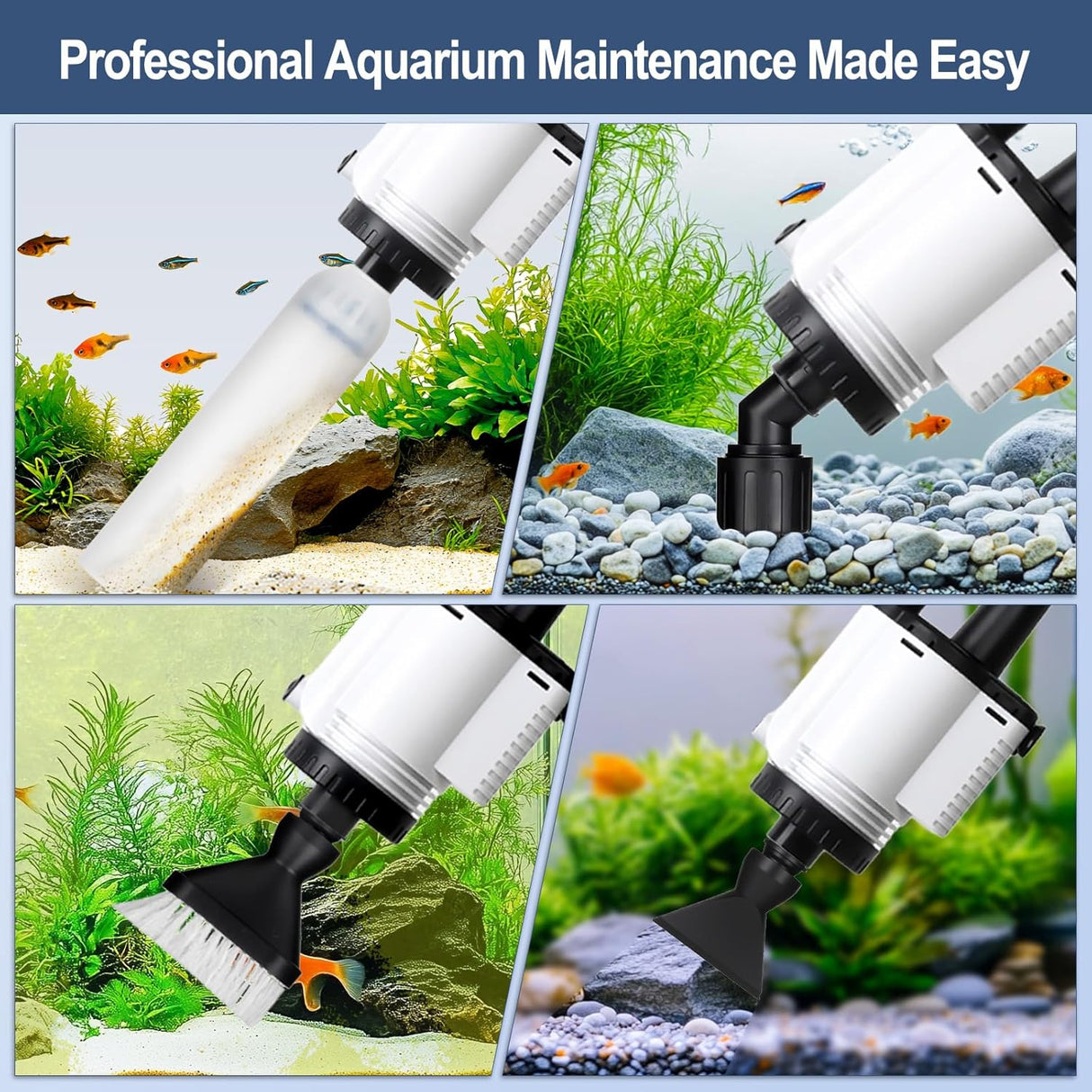 AQQA Cambiador de agua de acuario de 30 W