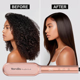 Terviiix Frizz Buster Ionic – Cepillo Alisador de Cabello Rose Gold Dual Voltage