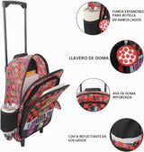 Mochila de Viaje Rodante Five Nights at Freddy’s 16” con Ruedas y Llavero de Pizza – Bioworld