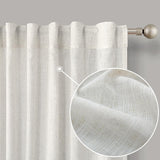 Paneles de cortina de lino Gris Blackout 106 cms x 228 cms
