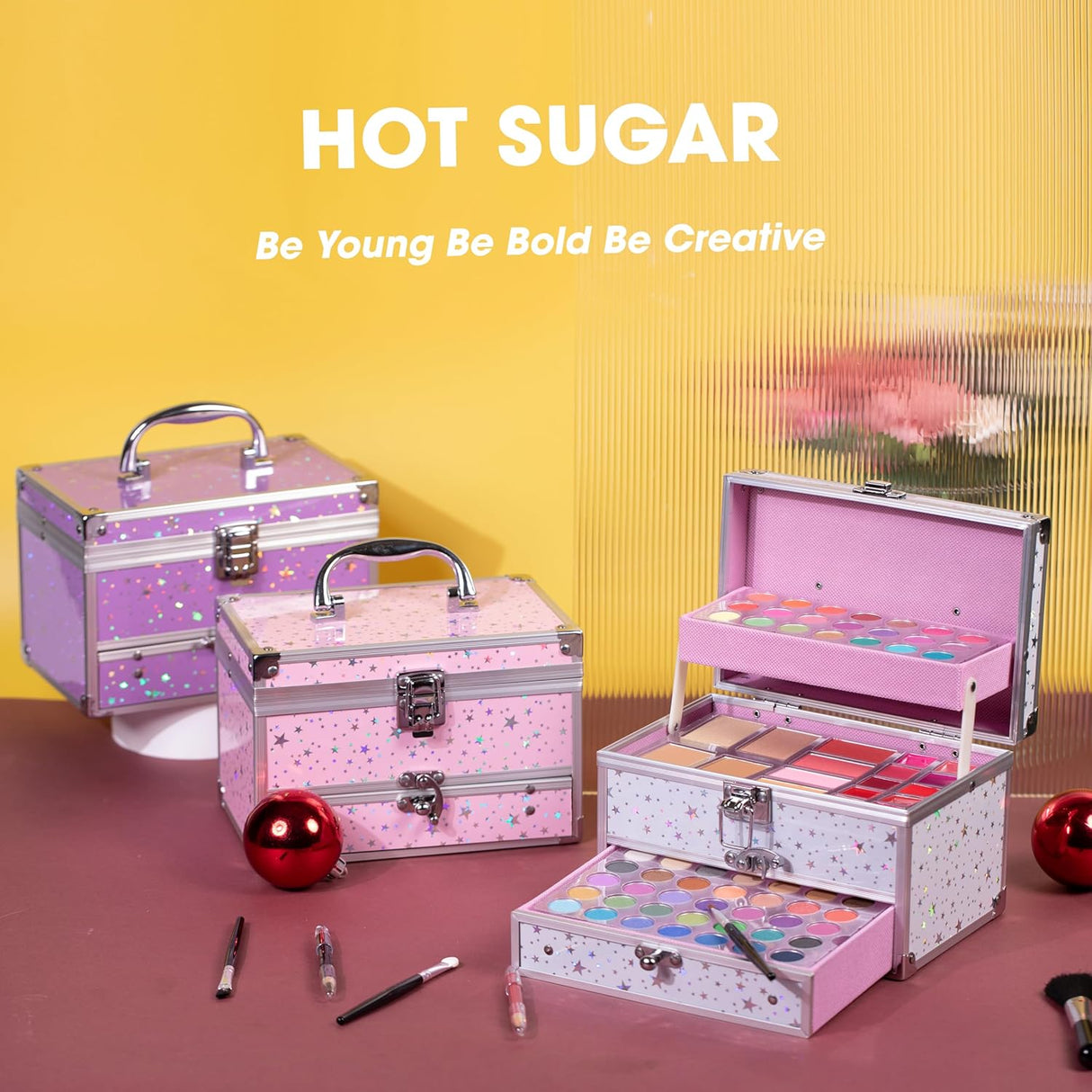 Kit de Maquillaje Hot Sugar para Adolescentes con Estuche Rosa