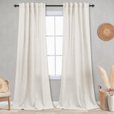Paneles de cortina de lino Gris Blackout 106 cms x 228 cms