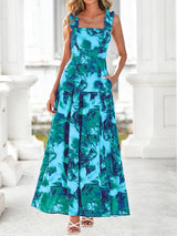 Vestido BTFBM Mujer Sin Mangas con Cuerpo Smocked