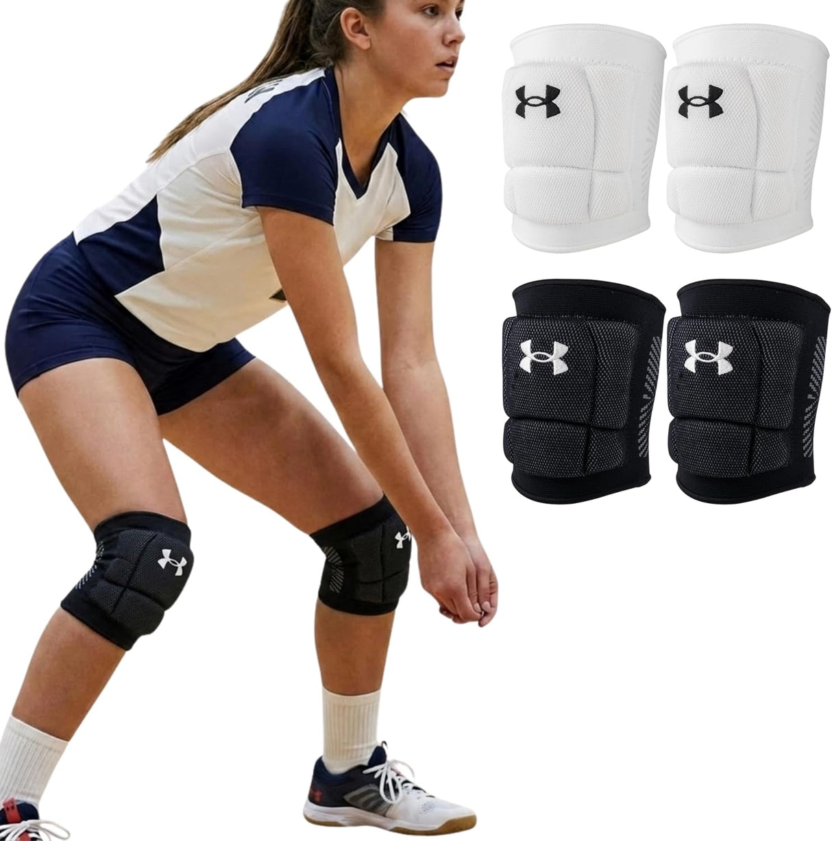 Rodilleras Under Armour Volleyball Knee Pads | Set de 2 Unidades | Color Negro