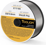 Alambre MIG Tubular TOOLIOM E71T-GS 0.030" (0,8 mm) 2 lb | Sin Gas (Flux Core)