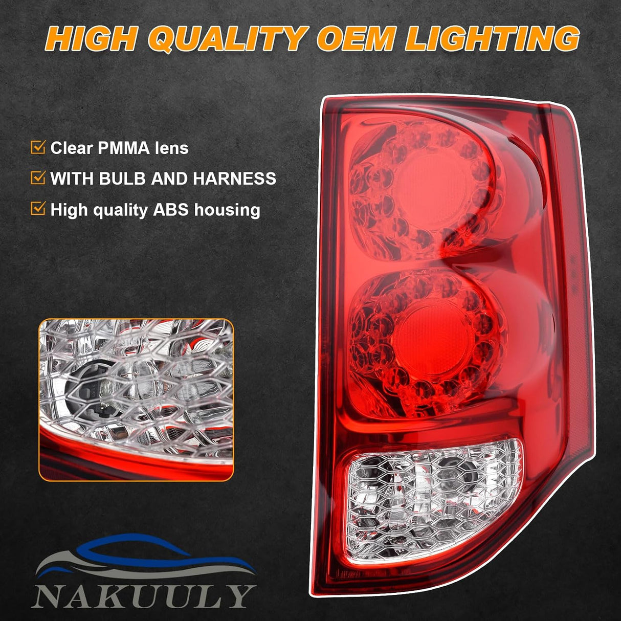 Foco Trasero Izquierdo Nakuuly para Dodge Grand Caravan 2011–2020 – LED y Halógeno