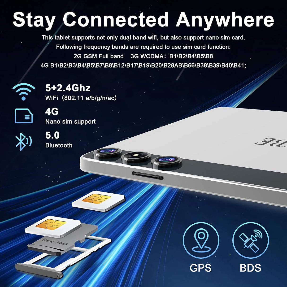 Tablet KADYBE D106 10" 4G Dual SIM – 128GB + 1TB, 14GB RAM con Teclado y Accesorios
