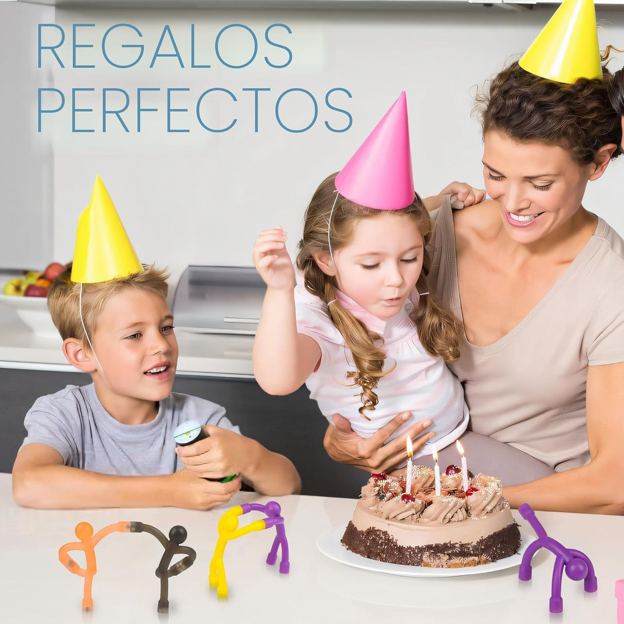 Magnet Men Magnéticos para Refrigerador y Pizarra | Pack 30 Figuras Articulables de Colores