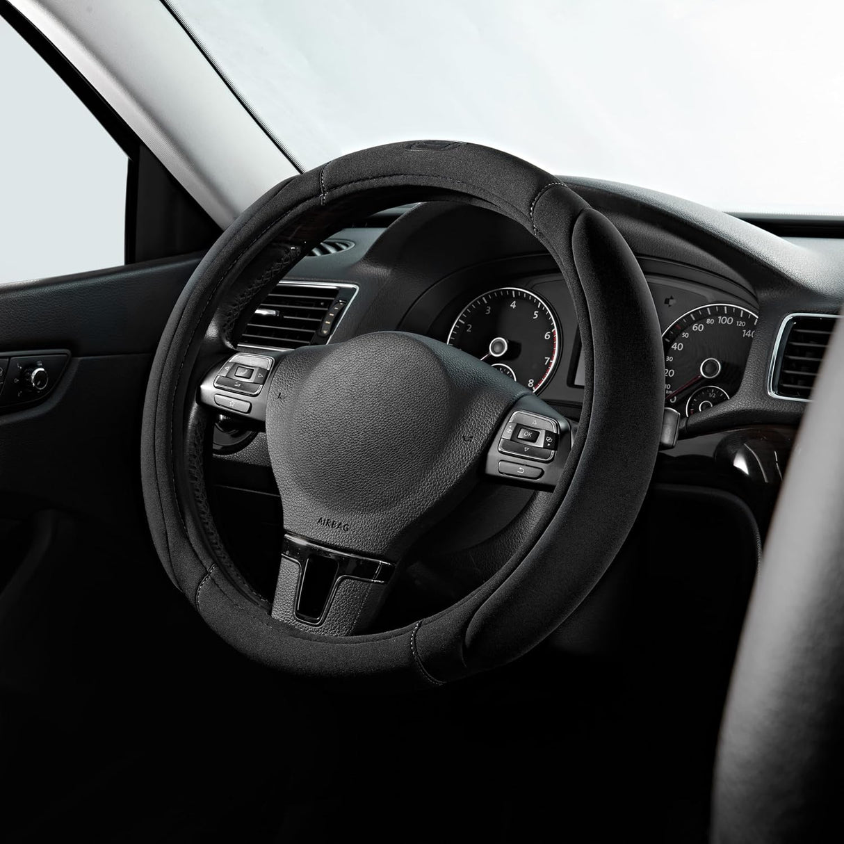 Funda para Volante Skechers Memory Foam 14,5"–15" | Antideslizante | Universal para Auto, SUV y Camioneta