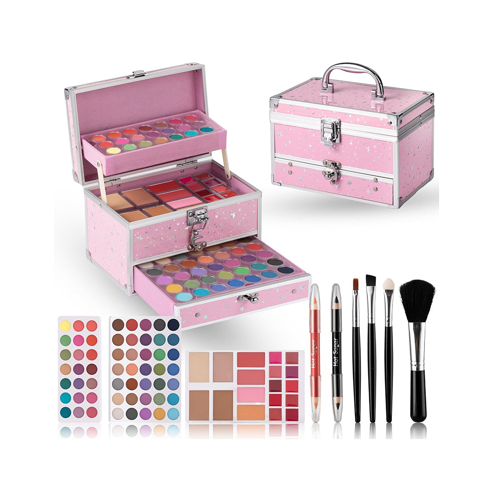 Kit de Maquillaje Hot Sugar para Adolescentes con Estuche Rosa