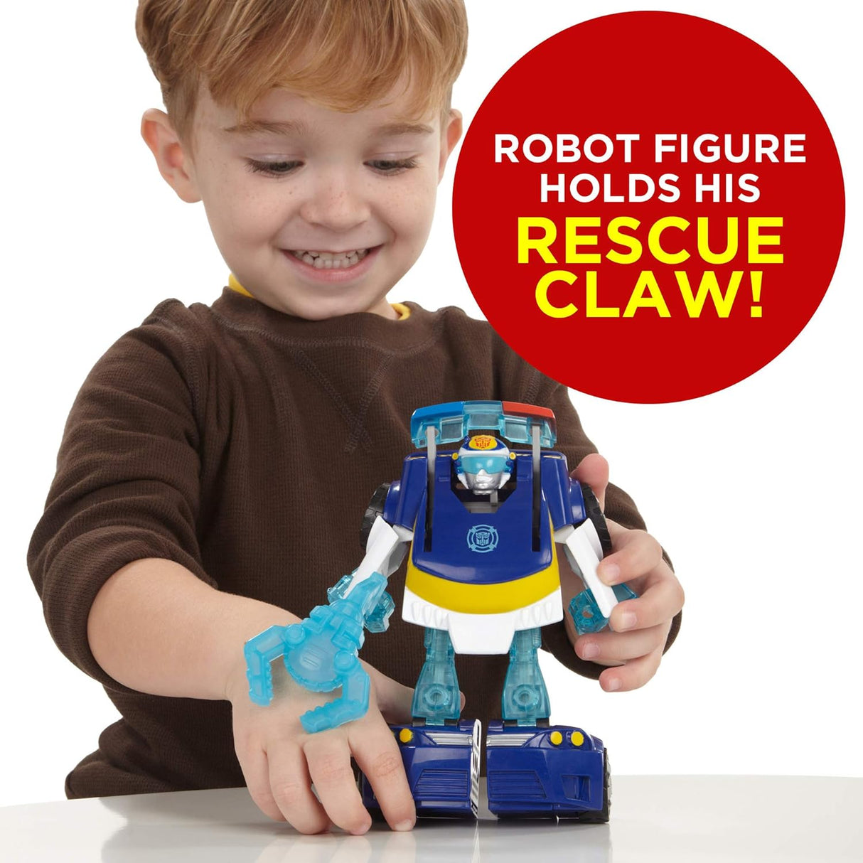 Figura de Playskool Heroes Transformers Rescue Bots Energize Chase the Police-Bot