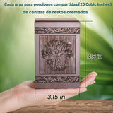 Urna Conmemorativa de Madera Árbol de la Vida para Cenizas 20 in³